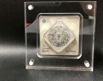 1oz Silver Queens Beast ASSAY INGOT Display Frame , coin not included. Tracked 48 postage