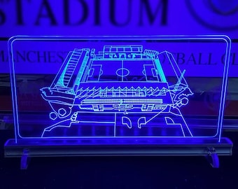 Oldham Athletic FC stadium LED laser etched Lamp