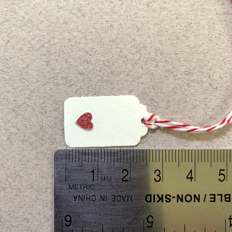 20 Tiny Gift Tags Pink Heart Gift Tags Handmade Gift Tags Small Gift Tags Heart Gift Tags Mini Gift Tags with Twine