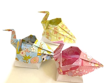 Origami Crane Favor Box (Set of 10): Wedding Place Card Holder