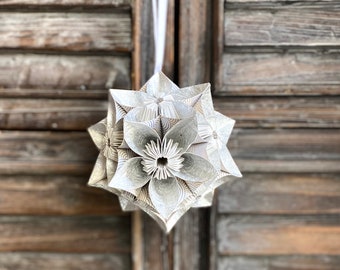 Kusudama Flower, Origami Flower, Paper Flower Ornament, Paper Flower, Room Decor, Paper Flower Ornament, Flower Kusudama