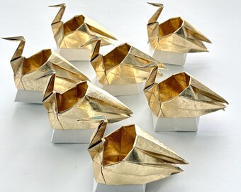 10 Origami Crane Favor Boxes, Paper Crane For Wedding Decor
