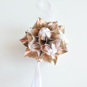 Kusudama Flower, Origami Flower, Paper Flower Ornament, Paper Flower, Room Decor, Paper Flower Ornament, Flower Kusudama image 2