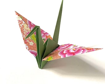 Large Origami Crane, Two-Colored Origami Cranes: Assorted Colors, Room Decoration