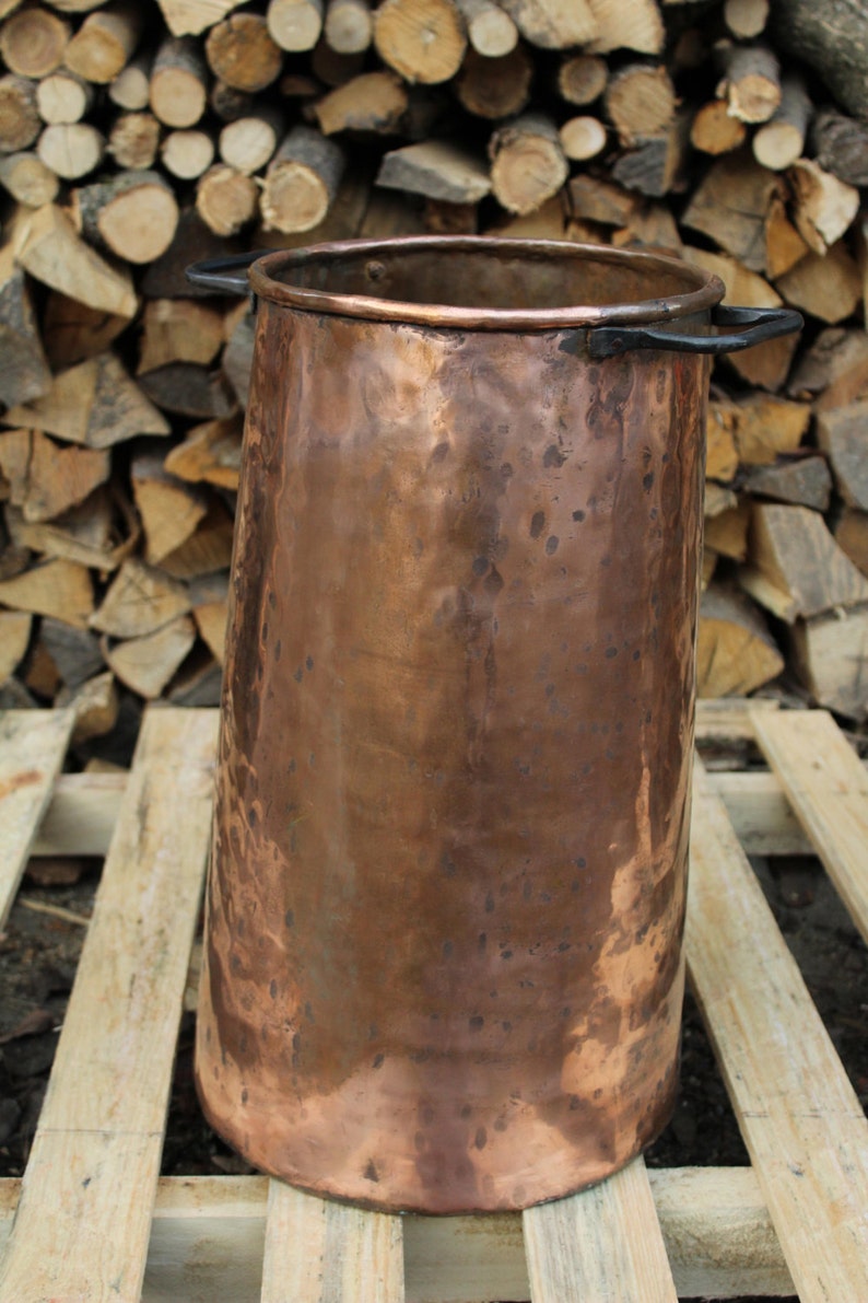 Handmade Copper Umbrella Stand rustic image 1