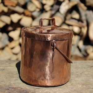 Handmade Copper Jar, Container, Kitchen Organization, Interior Decor, Small Vase