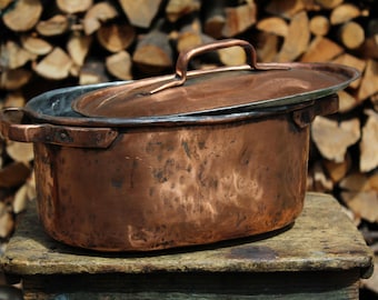 Handmade Copper Pot: Oval with high sides, Pork Loin Pot