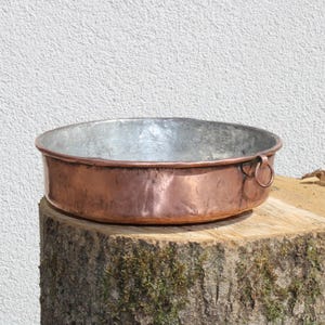 Assadeira de cobre artesanal, forma de cobre para cozimento lento, cobre puro, personalizável