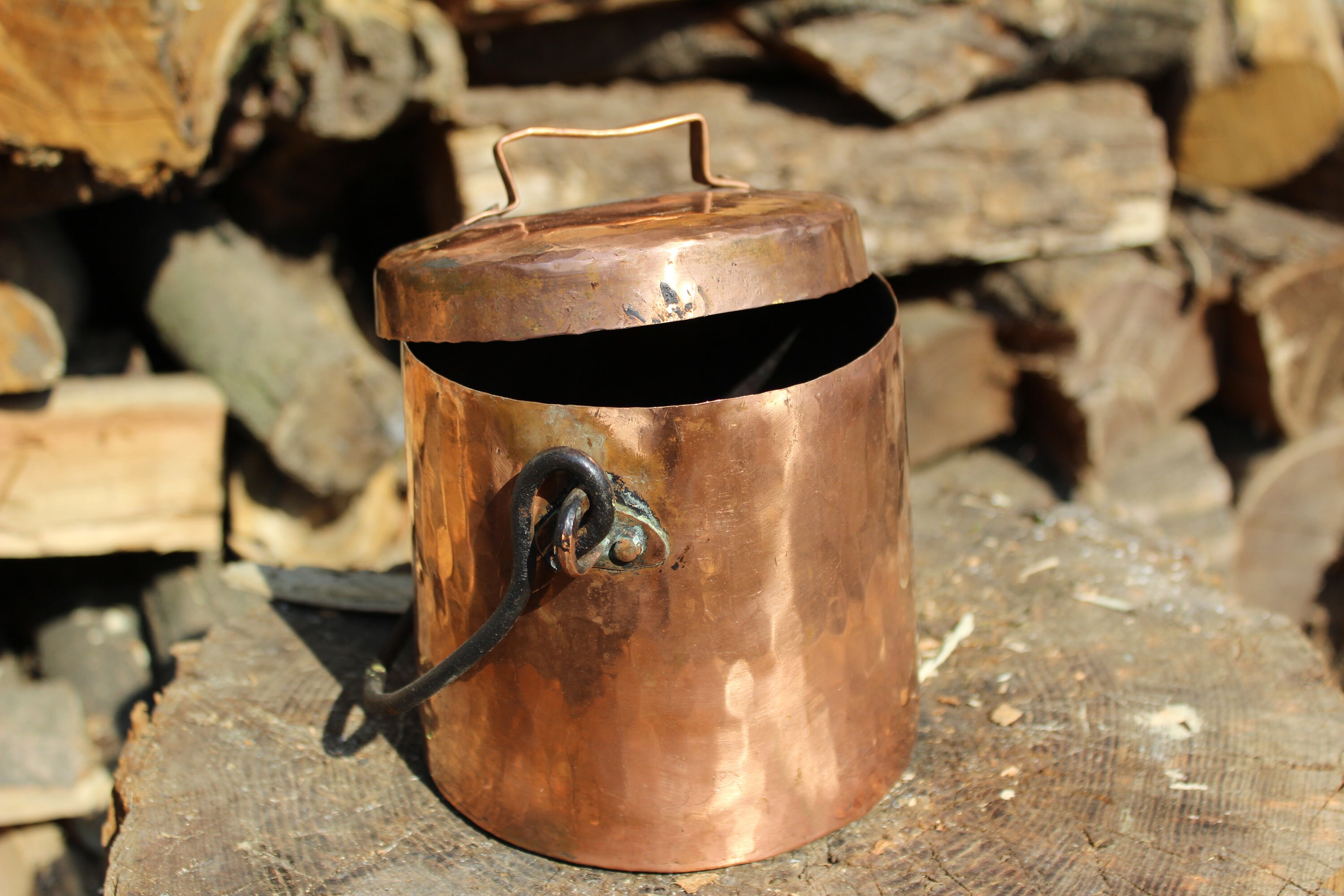 Contenedor de tarro de almacenamiento de cobre con tapa | Etsy