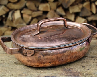 Handmade Oval Copper Pot
