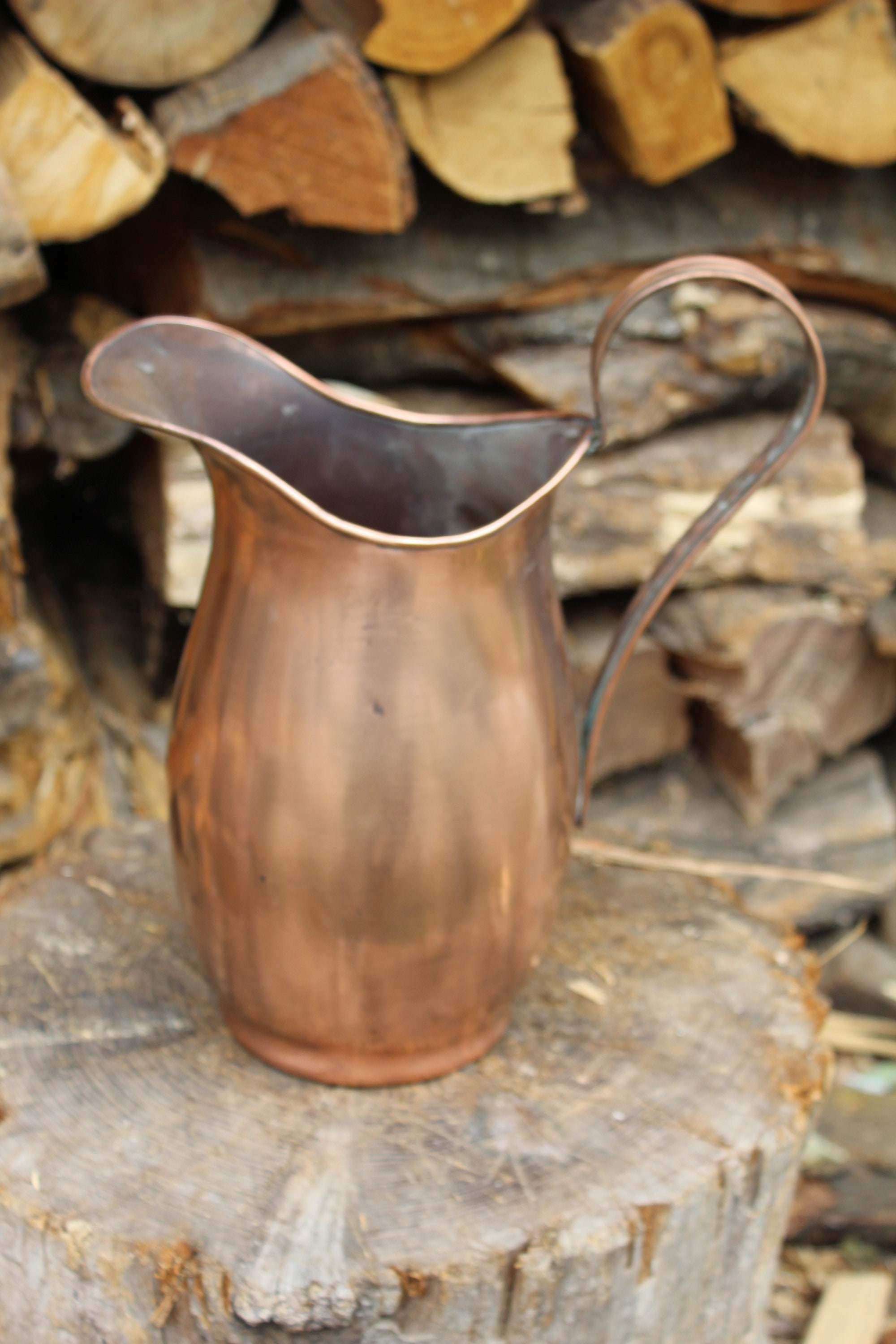 手作りの銅製水差し - アンティークなホームデコレーション - Etsy 日本