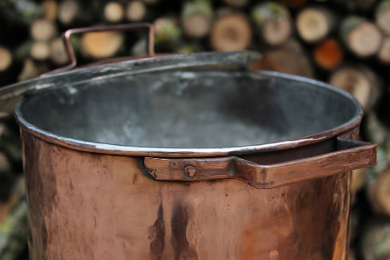 Handmade Tin Lined Copper Pot with High Sides Etsy