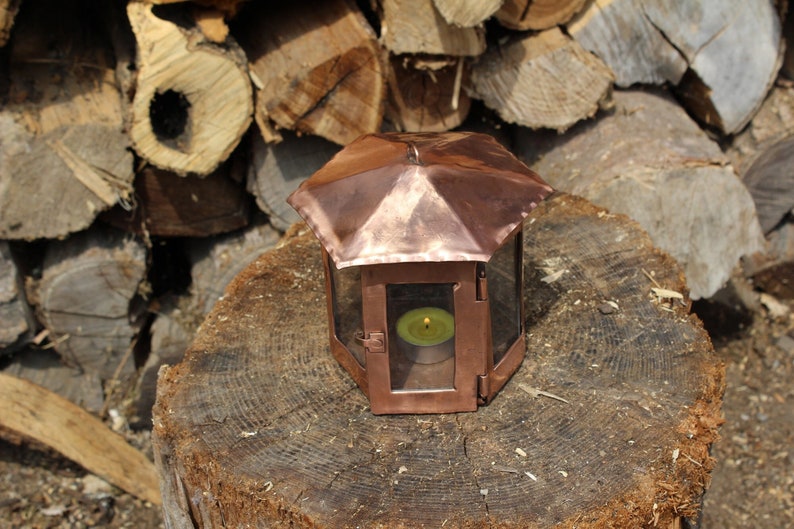 Handmade Copper Lantern image 1