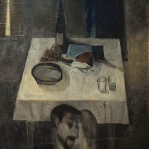 Still Life with Lovers – Mid-20th Century British School, Oil on Canvas