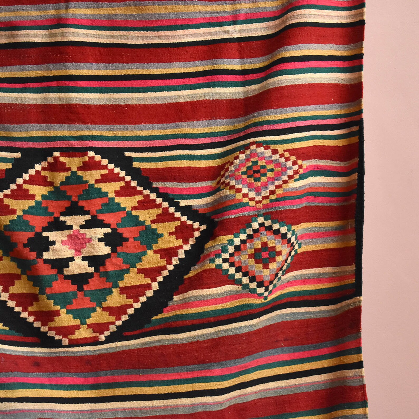 Vintage Handmade Tunisian Kilim Rug Colourful Kelim Etsy