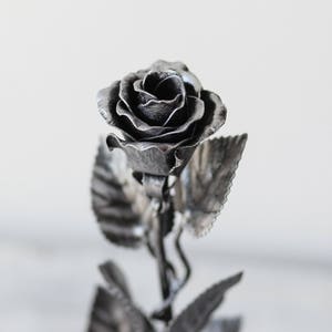 Handmade Metal Rose  The Perfect Gift, Every Time. Steel Rose (Silver)