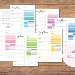 Weekly Planner/Weekly Schedule/Printable Planner/Weekly Organizer/School Planner/To-Do List/Planner Printable/Letter Sizes Planner Page