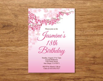 blossom invitation etsy