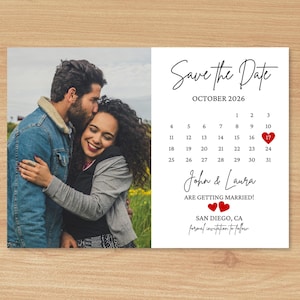 Cartão de calendário com foto para salvar a data/cartão postal vermelho para salvar a data/anúncio vermelho para salvar a data/cartão bordô para salvar a data/para impressão ou digital
