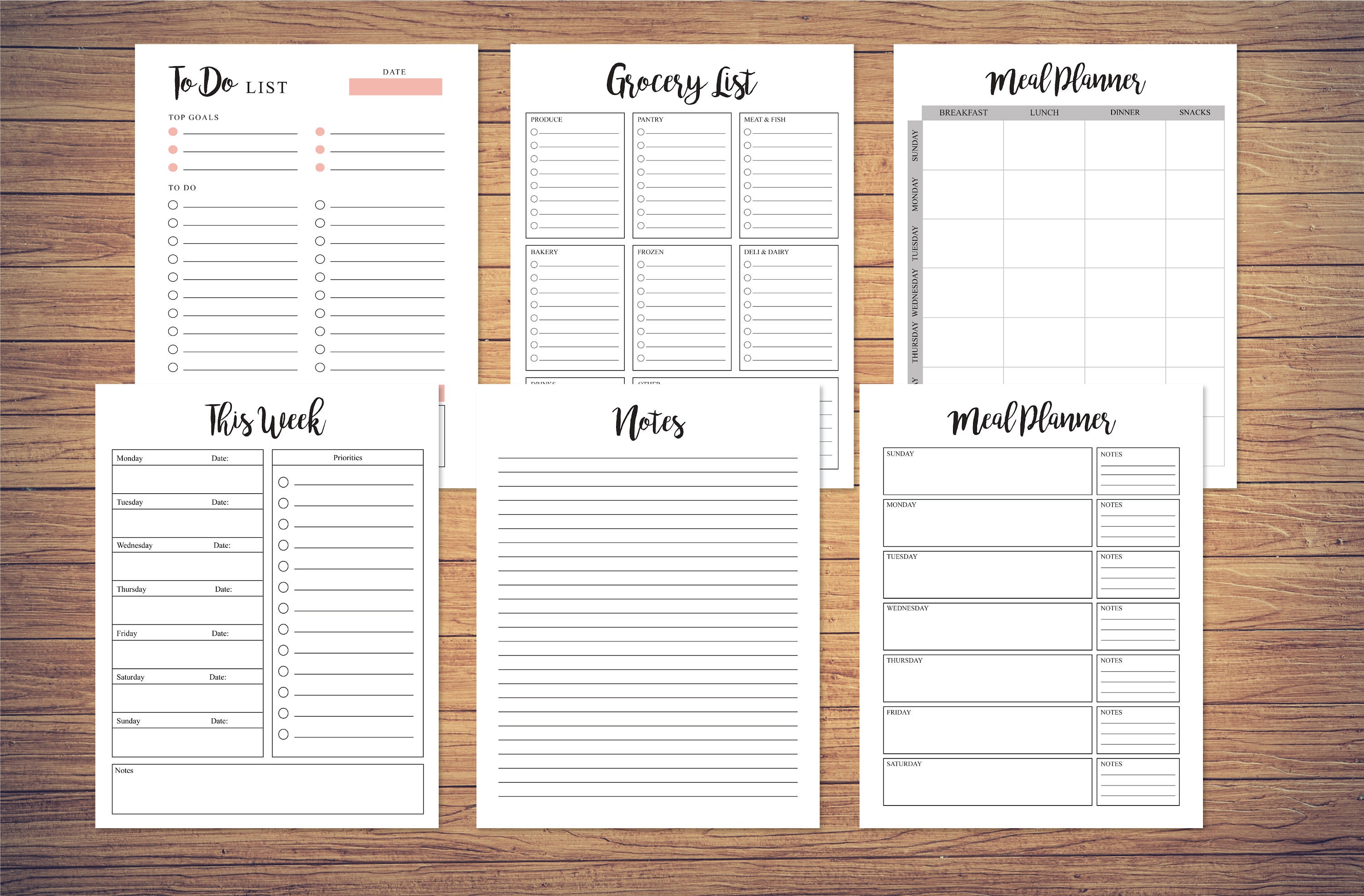 50 Pages planner Templates Ultimate Collection Printable | Etsy