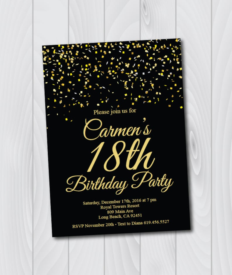 any-age-18th-birthday-invitation-printable-gold-black-etsy