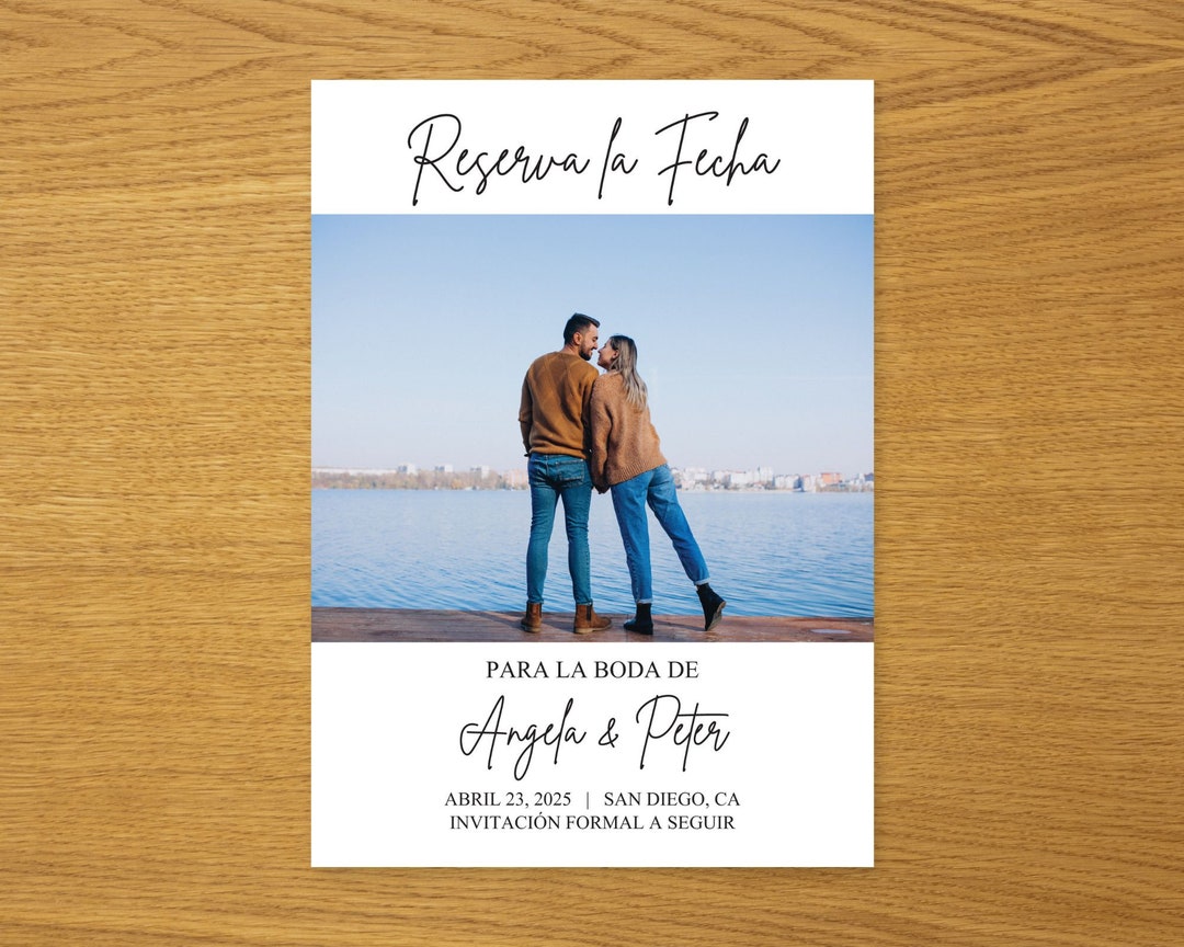 Printable Spanish Save the Date Cards/modern Save the Date Card