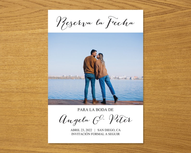 Printable Spanish Save the Date Cards/modern Save the Date Etsy