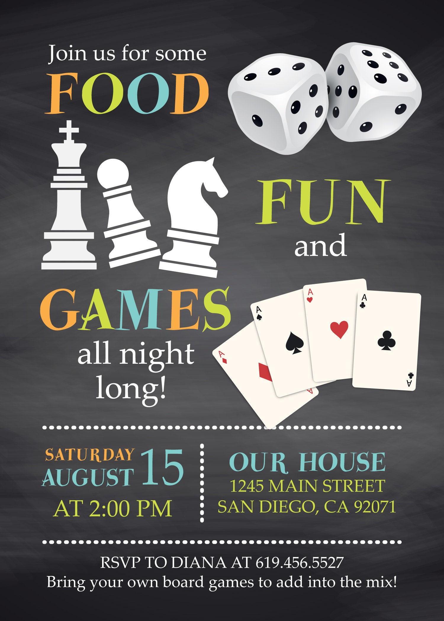 Game Night Invite Template Game Night Invite Template