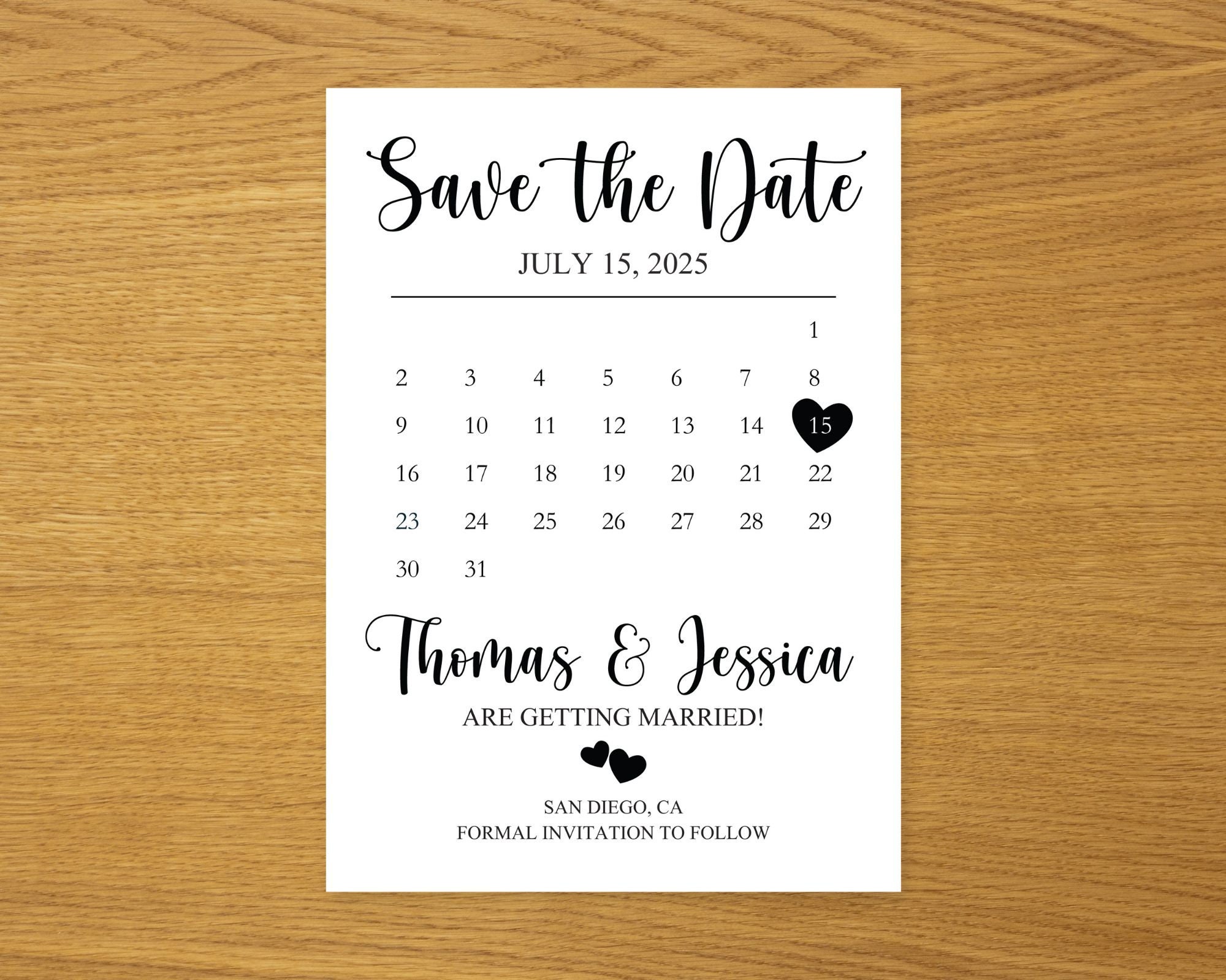 printable-modern-save-the-date-card-minimalist-save-the-date-calendar-heart-save-the-date-announcement-black-white-save-the-date-cards-etsy