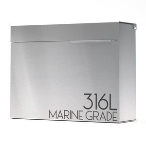 MITCH S 316L Marine grade mailbox - Vsons Design original , Modern and contemporary Mailbox, Wall Mount mailbox - contemporary