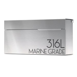 LOUIS S 316 L marine grade, modern and contemporary mailbox - Vsons Design original, Wall Mount mailbox - locking optional