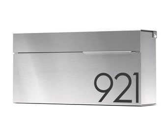 Louis S - modern and contemporary mailbox , Vsons Design Original - American brushed stainless steel - wall mounted mailbox,