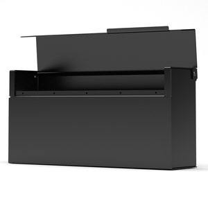 LOUIS BE modern and contemporary mailbox , black, laser engravable, Vsons Design original Wall Mounted mailbox image 5