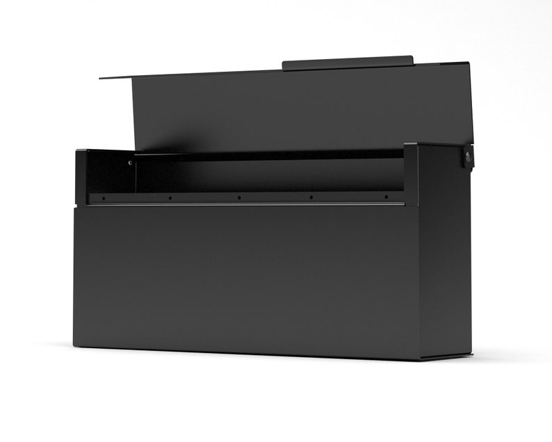 LOUIS BE modern and contemporary mailbox , black, laser engravable, Vsons Design original Wall Mounted mailbox image 5