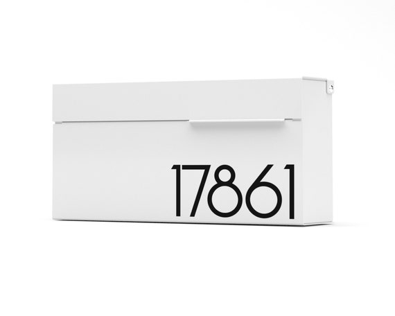 White Modern And Contemporary Mailbox Louis W - Modern White Wall Mounted Mailbox
