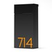 City B - Black Slim modern and contemporary mailbox, Vsons design - Wall Mounted mailbox - black 