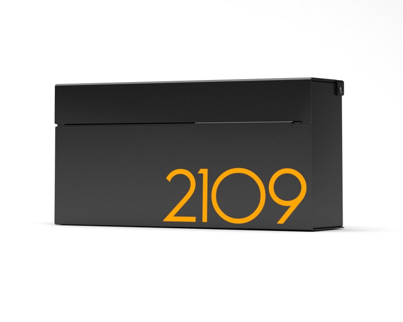 Louis B -modern wall mounted mailbox , Vsons Design Original , American aluminum black powder coated - wall mounted mailbox