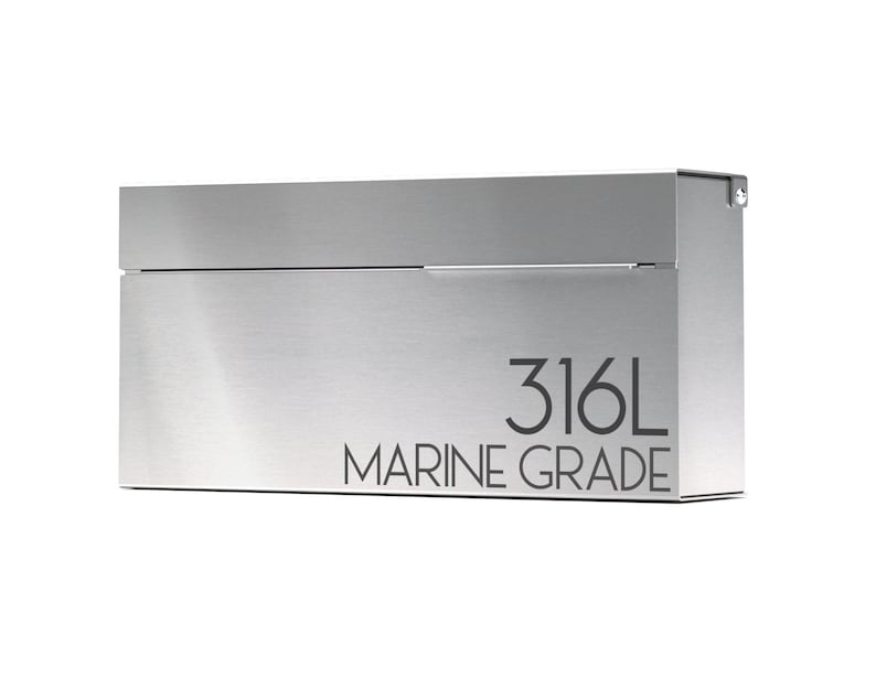 LOUIS S 316 L marine grade, modern and contemporary mailbox - Vsons Design original, Wall Mount mailbox - locking optional