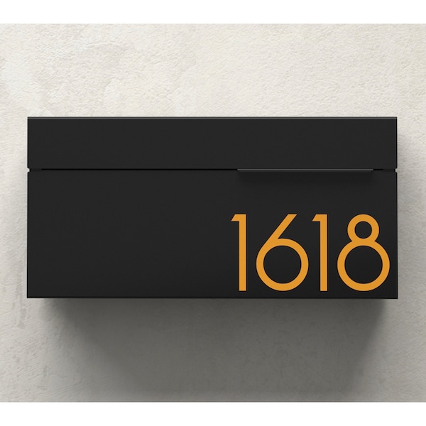 Louis B -modern wall mounted mailbox , Vsons Design Original , American aluminum black powder coated - wall mounted mailbox