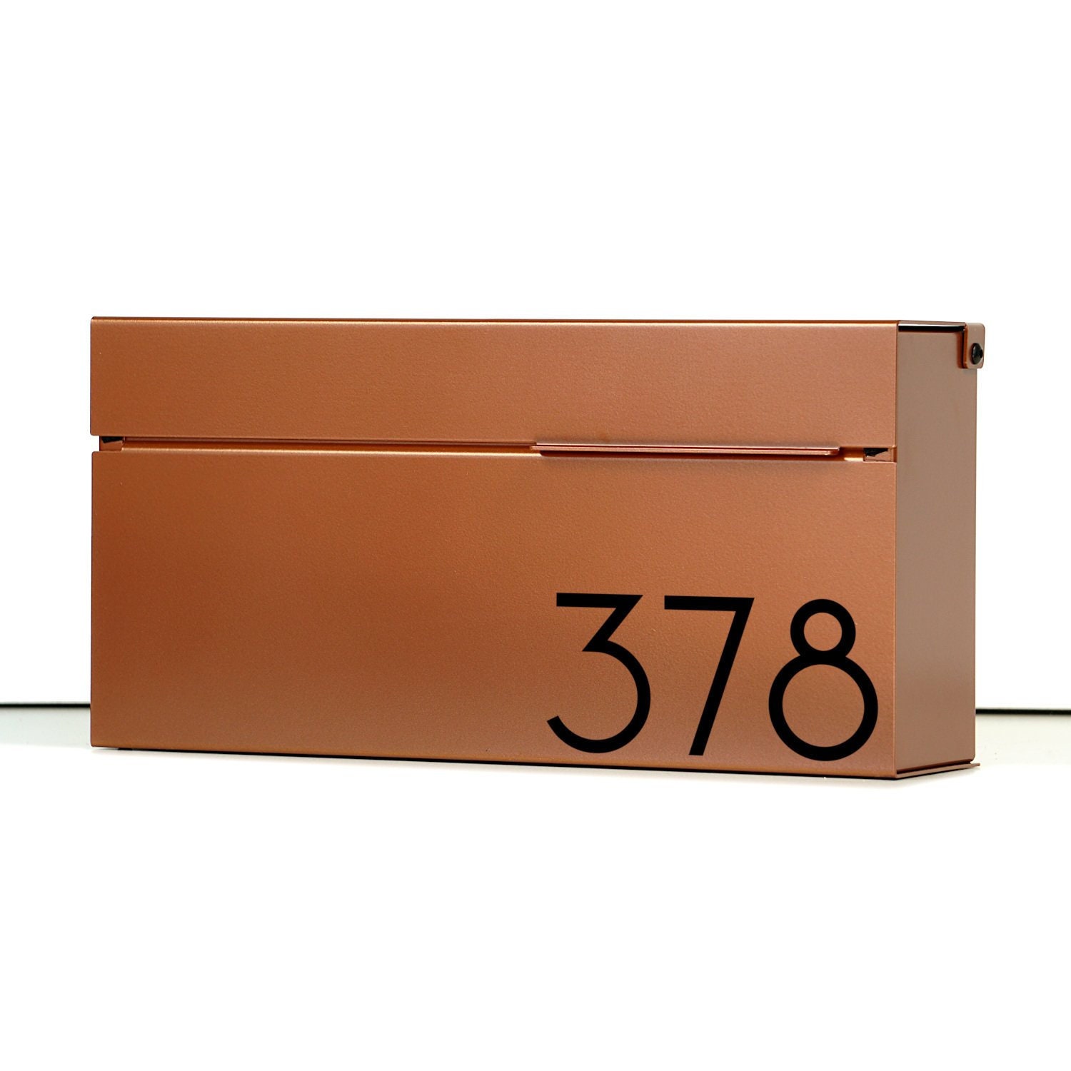 Copper Modern Mailbox Louis C Contemporary Wall Mounted Mid Century Powder Coated 147c