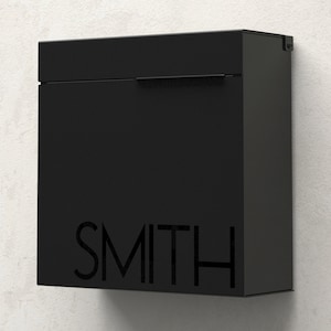 MARTIN B - Square modern and contemporary mailbox, Vsons Design original, Wall Mounted mailbox 画像 2