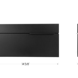 LOUIS BE modern and contemporary mailbox , black, laser engravable, Vsons Design original Wall Mounted mailbox image 8