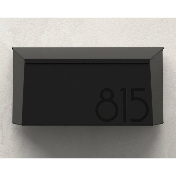 Clearace - Diamond Angel weatherproof -modern wall mounted mailbox, Vsons Design Original, rust free American aluminum black