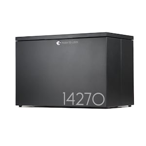 The Vsons BOX BOX! Locking parcel drop box - Large black modern and contemporary mailbox - mid-century - locking