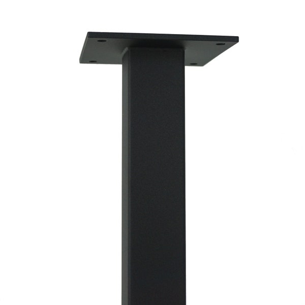 The Minimalist black post 58.5"- Modern mailbox - stainless steel - post mounted - set in concrete - PB60B