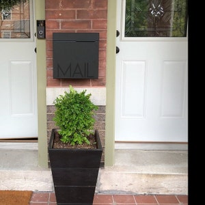 MARTIN B - Square modern and contemporary mailbox, Vsons Design original, Wall Mounted mailbox 画像 8
