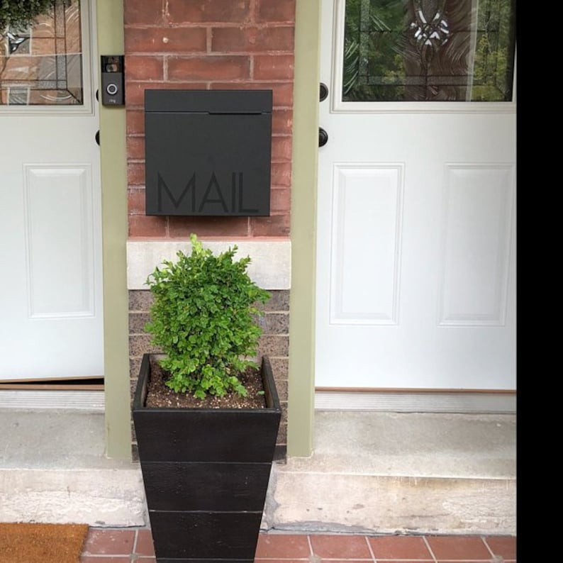 MARTIN B - Square modern and contemporary mailbox, Vsons Design original, Wall Mounted mailbox 画像 8