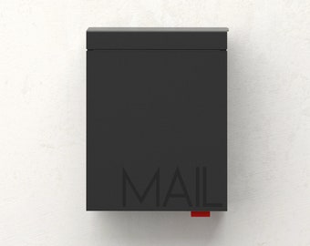 NEW - Black Modern ELY mailbox - Vsonsdesign, Modern waterproof Mailbox, Wall Mounted mailbox, MODERN Vsons