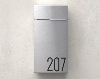 City S - Slim modern and contemporary mailbox - Vsons Design original stainless steel design, Wall Mounted mailbox - contemporary