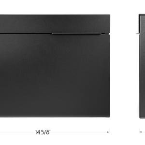 Mitch B modern wall mounted mailbox , Vsons Design Original, designed and made in north America, American aluminum black powder coated image 7